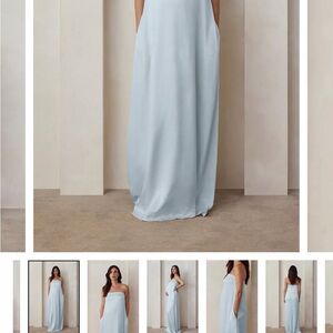 Chic Strapless BUMPSUIT Blue  Maxi Dress